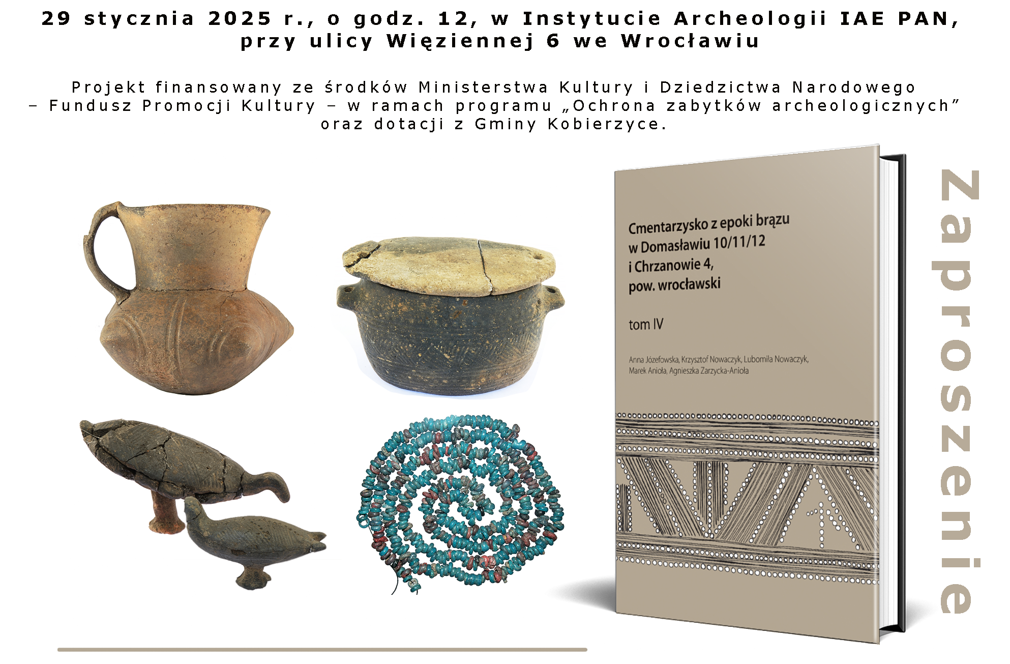Promocja książki Cmentarzysko z epoki brązu w Domasławiu 10/11/12 i Chrzanowie 4, pow. wrocławski
